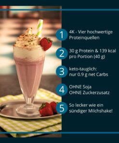 Protein MILCHSHAKE Erdbeer Proteinshake Ketoshake Proteinpulver - Vorteile